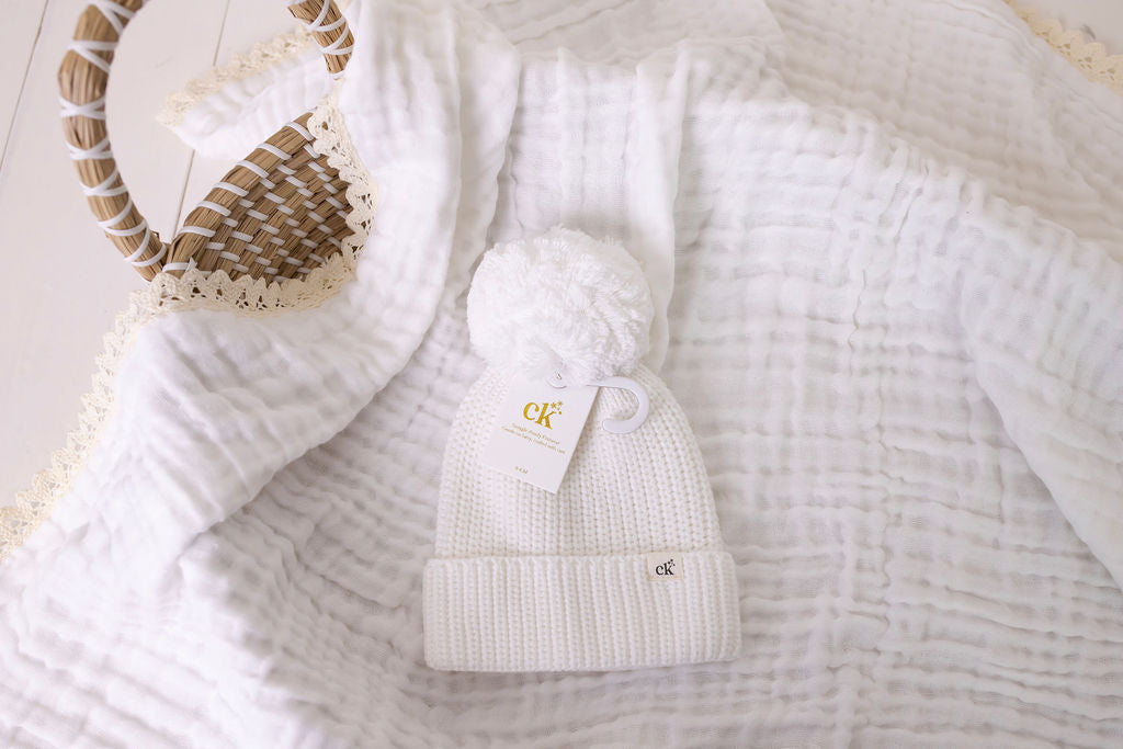 Baby Knit Beanie | Snow