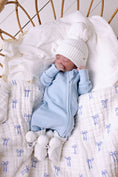 Load image into Gallery viewer, Baby Blue Ribb Zipsuit

