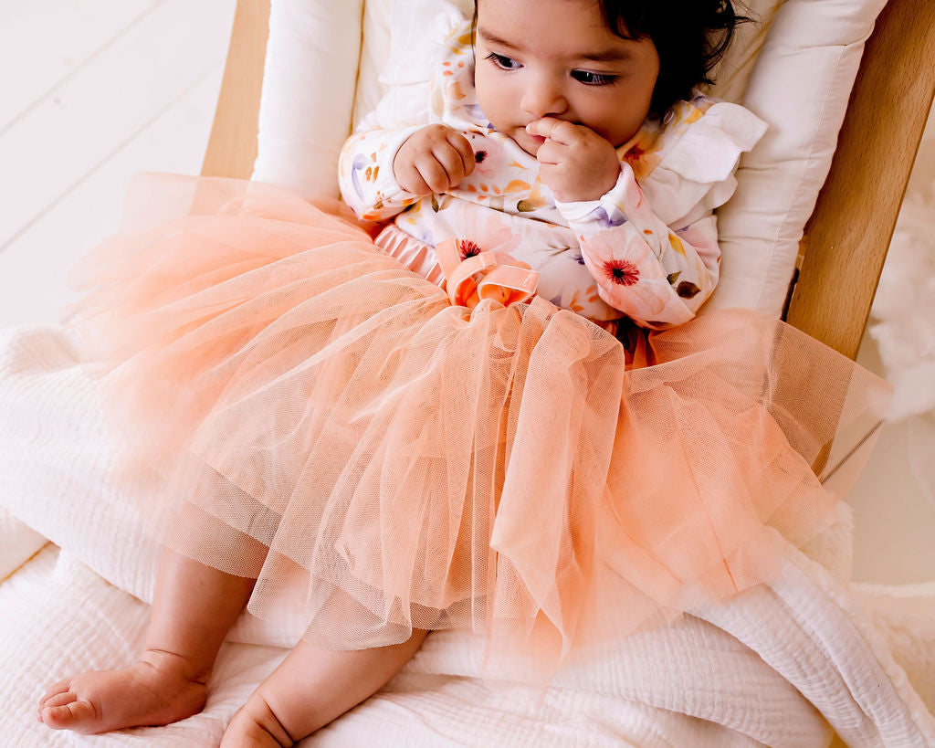 Soft Peach Tulle Skirt