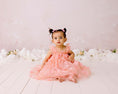 Load image into Gallery viewer, Floral Tulle Party Dress - Peach
