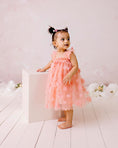 Load image into Gallery viewer, Floral Tulle Party Dress - Peach

