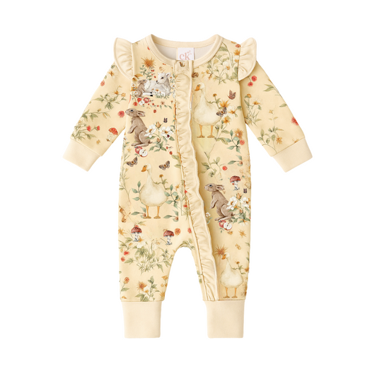 In the Meadow - Bamboo Zipsuit