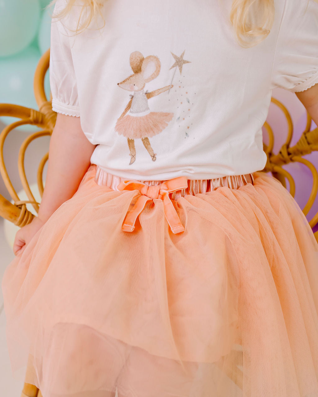 Soft Peach Tulle Skirt