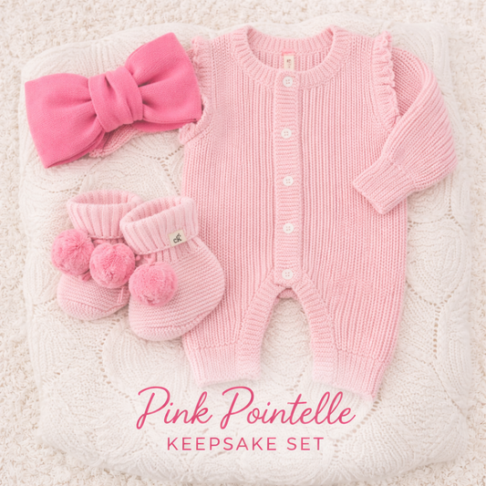 Pink Pointelle Keepsake Set