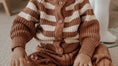 Load image into Gallery viewer, Striped cardigan - Chocolate
