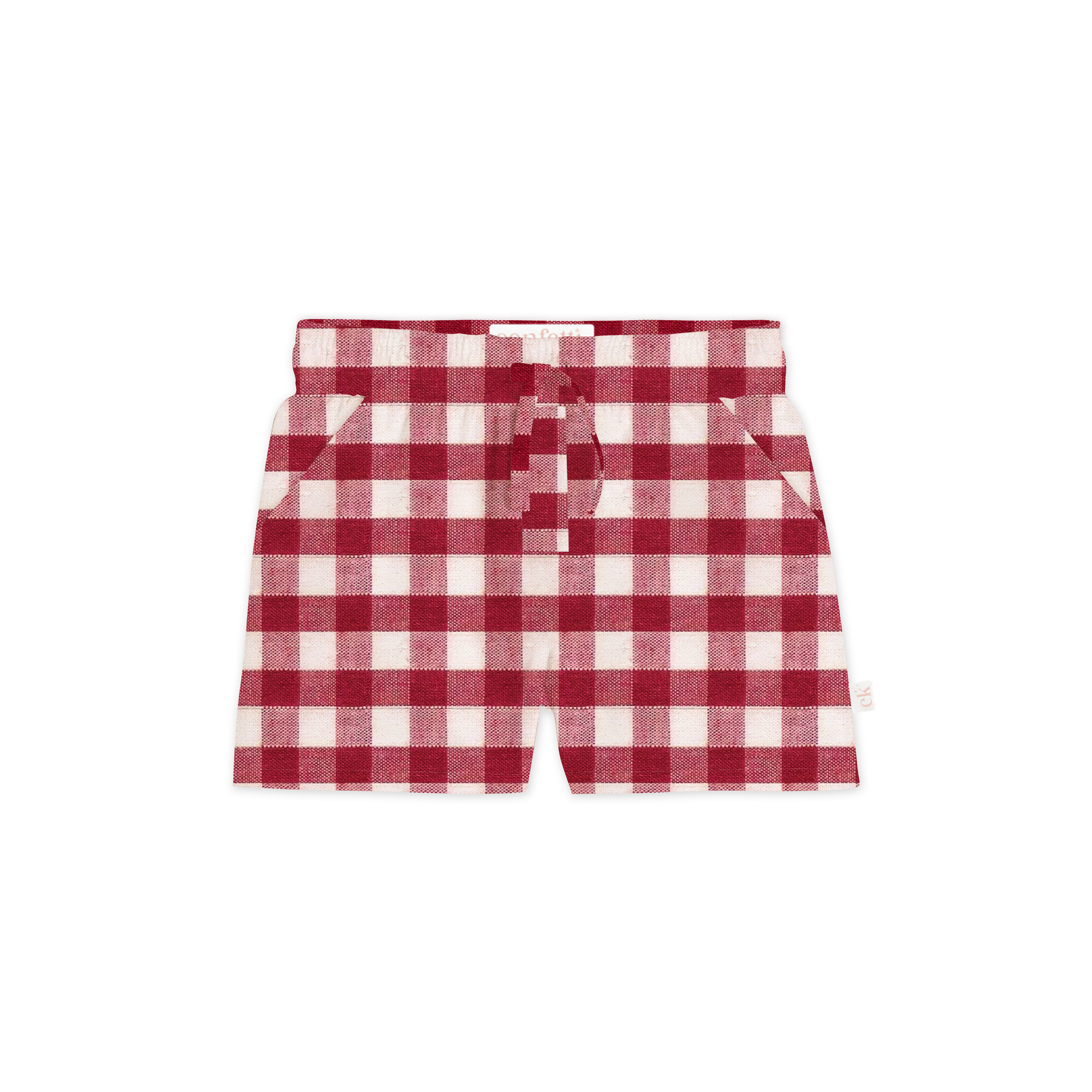 Red Gingham Pocket Shorts