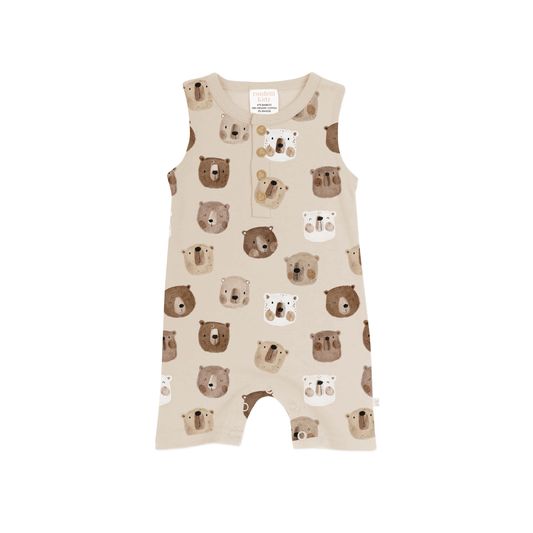 Sleeveless Romper - Beary Cute