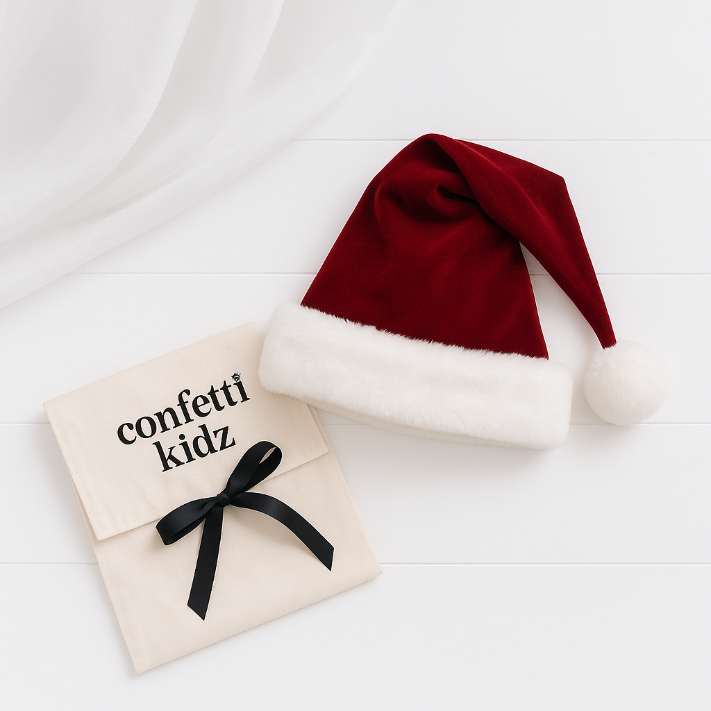 Luxe Embroidered Family Santa Hat