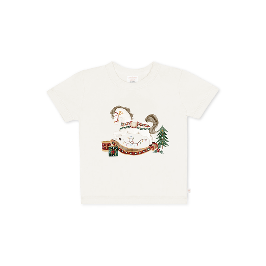 Christmas Rocking Horse Tee - Eggnog