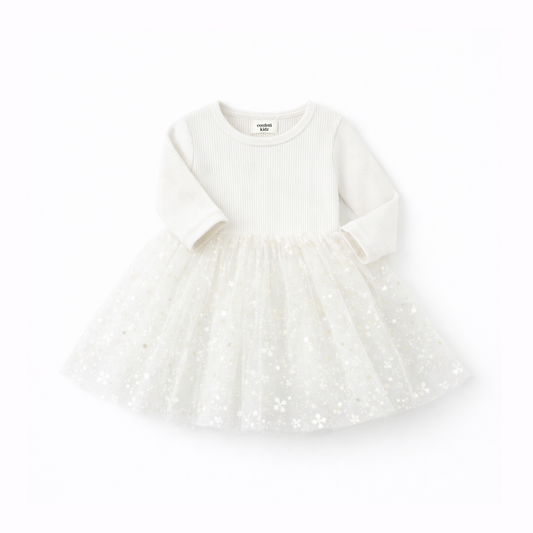 Golden Daisies - Long Sleeve Tulle Dress