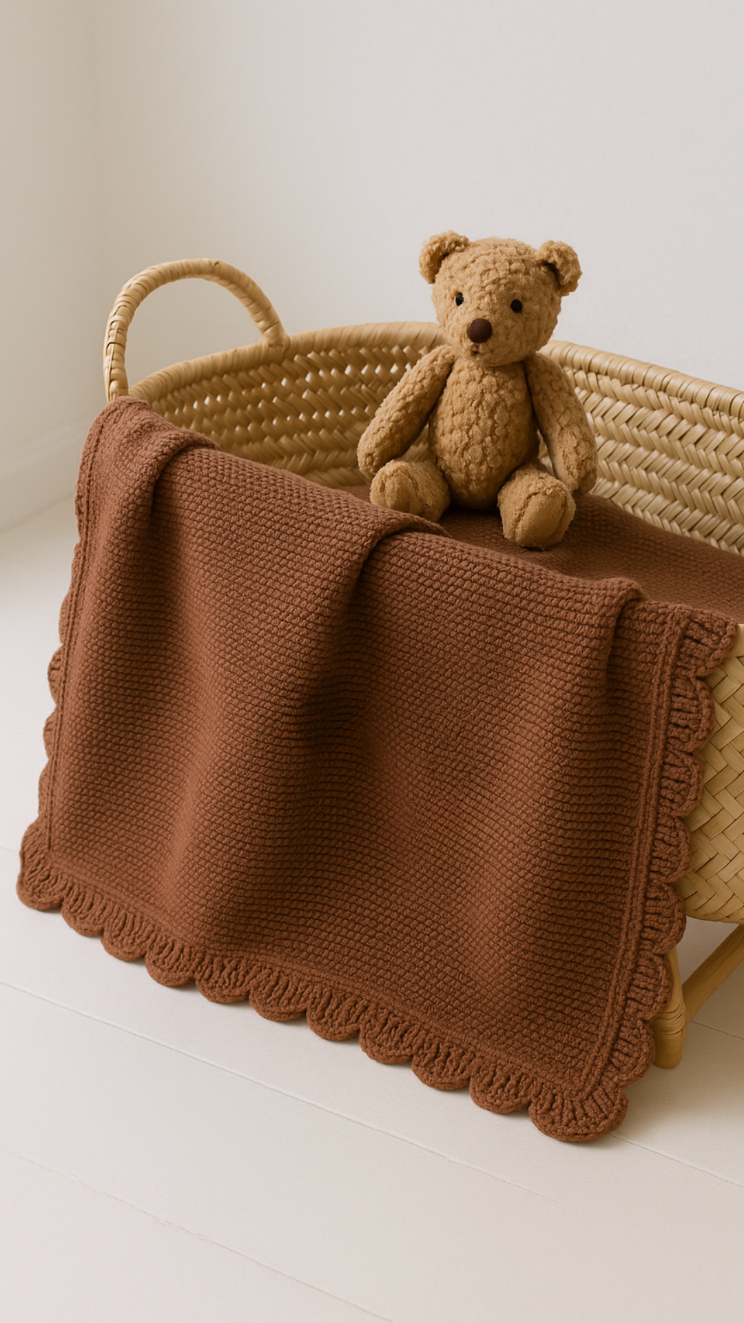 Heirloom Knit Blanket | Chocolate