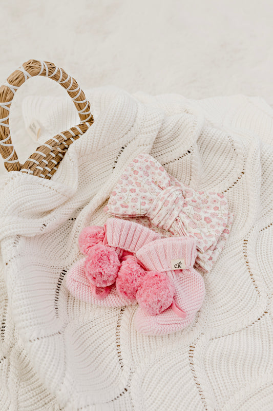 Oversized Top Knot | Seashell Bloom