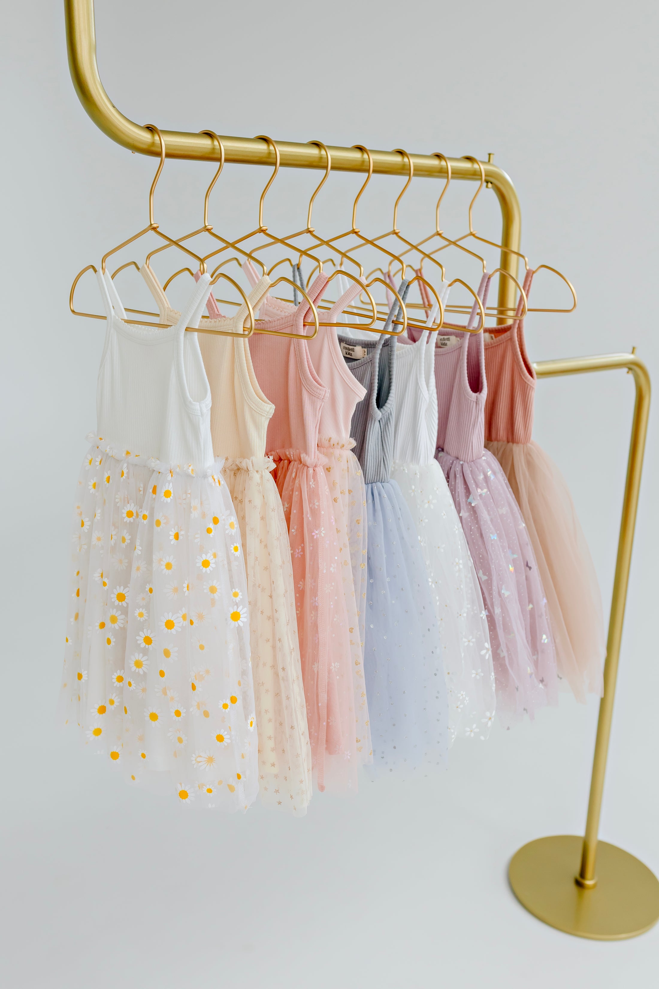 Ribbed Tulle Dress - Soft Petal