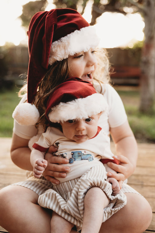 Luxe Velvet Family Santa Hats