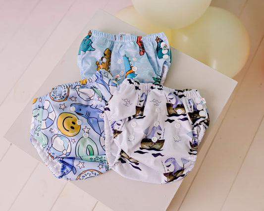 Reusable Swim Nappy - Shark Boat