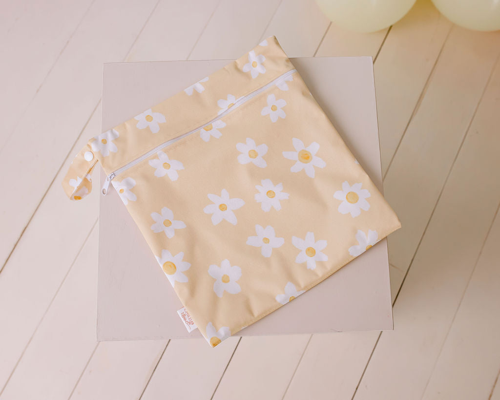 Double Pocket Wet Bag - Summer Daisies