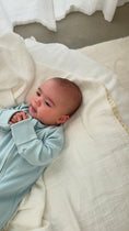 Load and play video in Gallery viewer, Baby Blue Ribb Zipsuit
